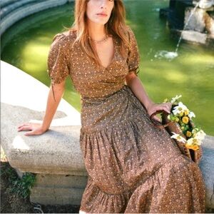 Christy Dawn Floral Brown Dress